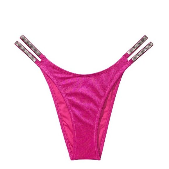 32C/S VICTORIA SECRET SWIM Shine Strap Push Up Top Bikini Set Brazilian Bottom - Picture 13 of 14